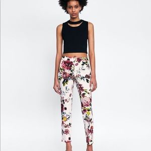 Zara Floral Chino Pants - NWT